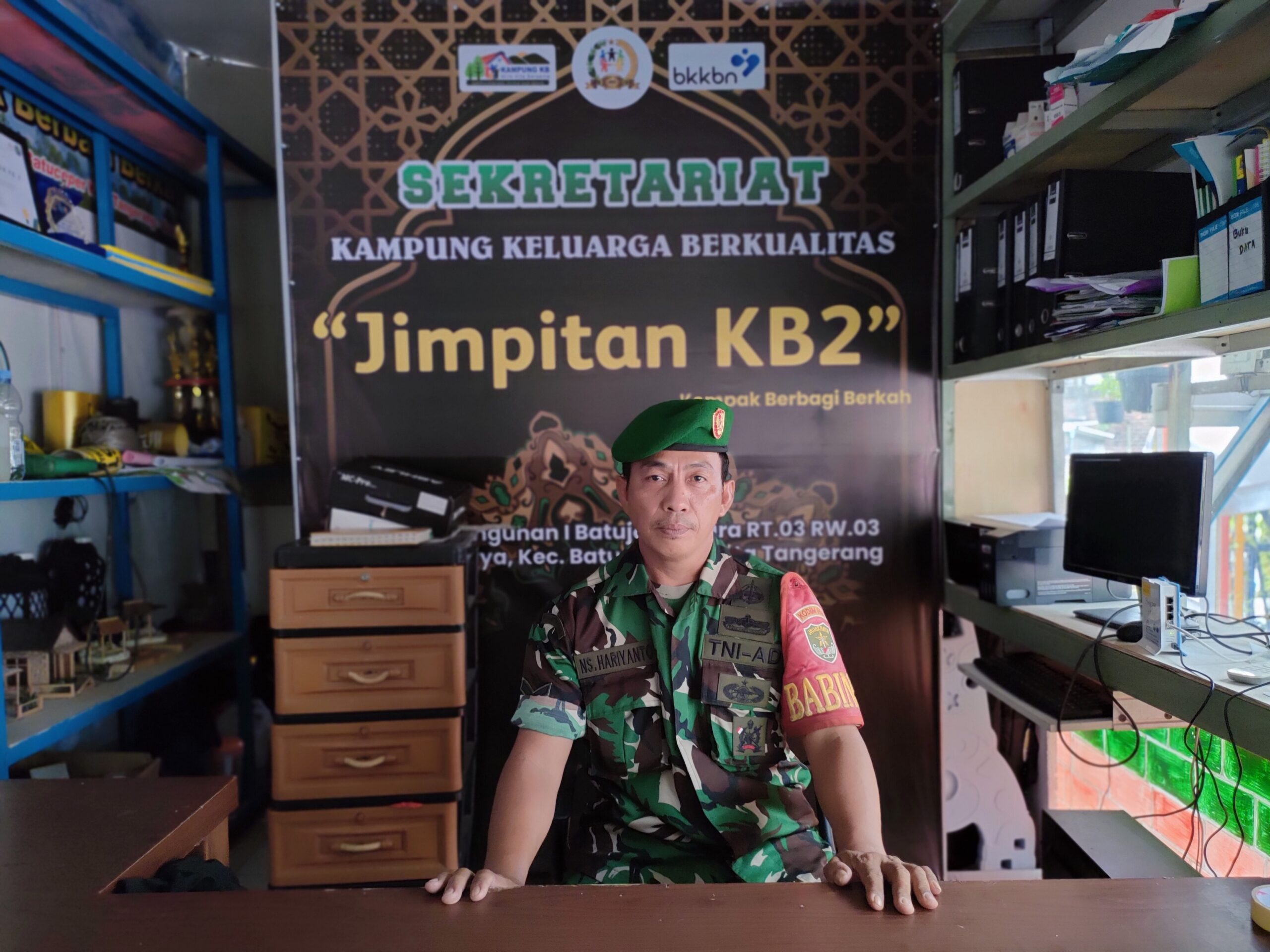 SERDA Slamet Hariyanto sebagai Ketua RT 03/03 Kelurahan Batujaya. Batu Ceper. Kota Tangerang