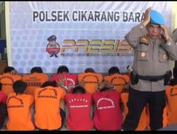 22 Pelaku Curanmor Berhasil Diamankan Reskrim Polsek Cikarang Barat-Polres metro Bekasi